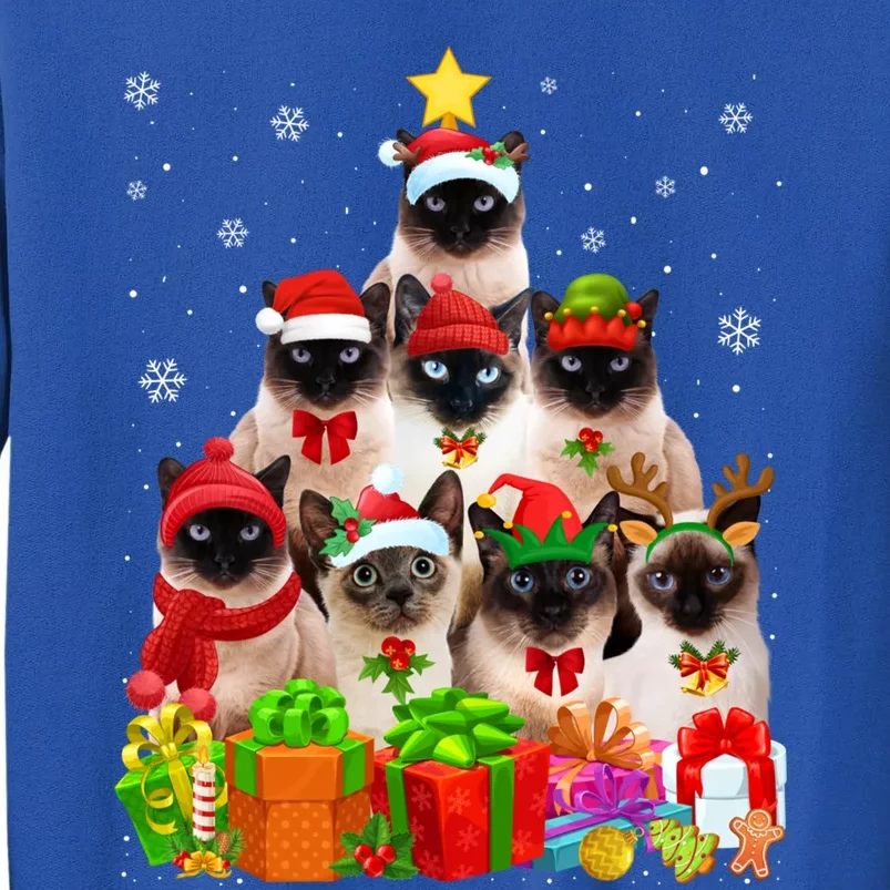 Ugly Christmas Cat Tree Funny Siamese Cat Xmas Cute Gift Sweatshirt