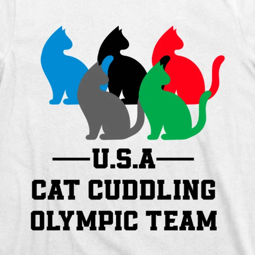 Usa Cat Cuddling Team T-Shirt