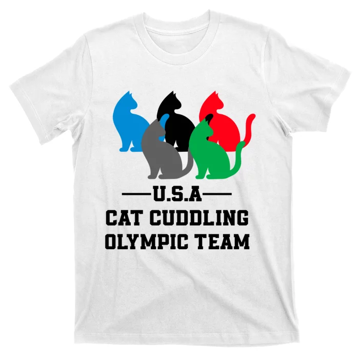 Usa Cat Cuddling Team T-Shirt