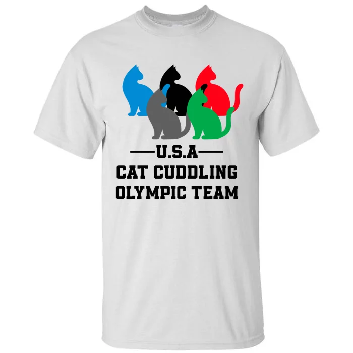 Usa Cat Cuddling Team Tall T-Shirt