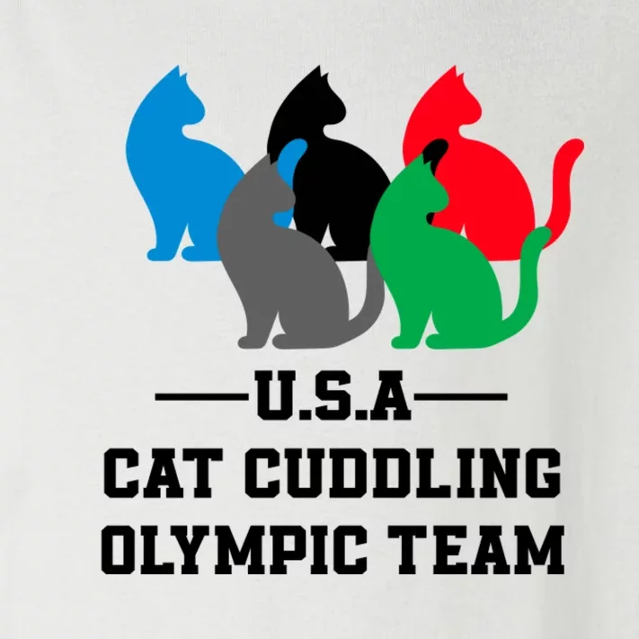 Usa Cat Cuddling Team Toddler Long Sleeve Shirt