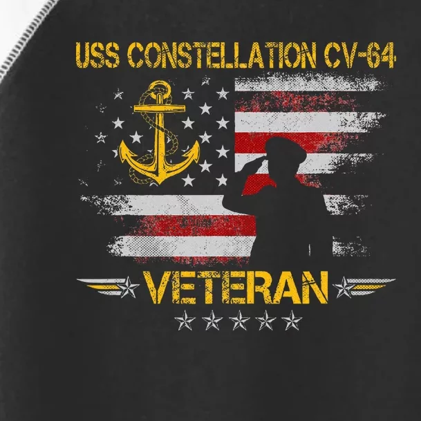 Uss Constellation Cv64 Aircraft Carrier Veteran Flag Retro Toddler Fine Jersey T-Shirt