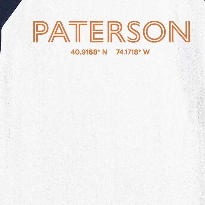 USA City Coordinates US Paterson Baseball Sleeve Shirt