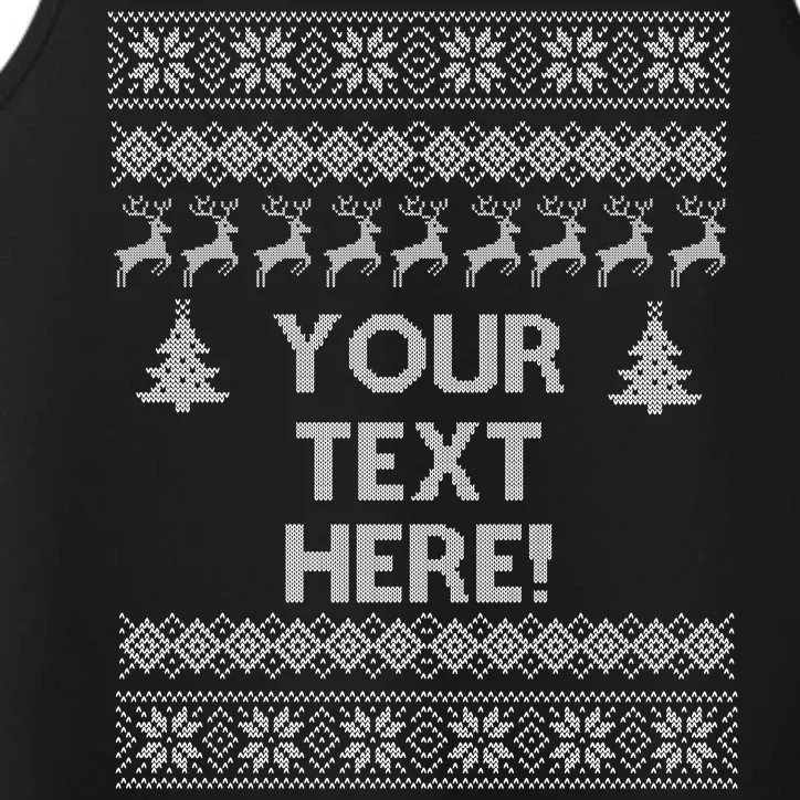 Custom Personalized Ugly Christmas Sweater Family Performance Tank