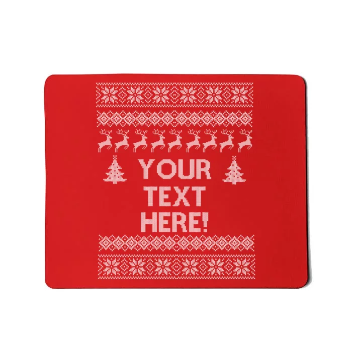 Custom Personalized Ugly Christmas Sweater Family Mousepad