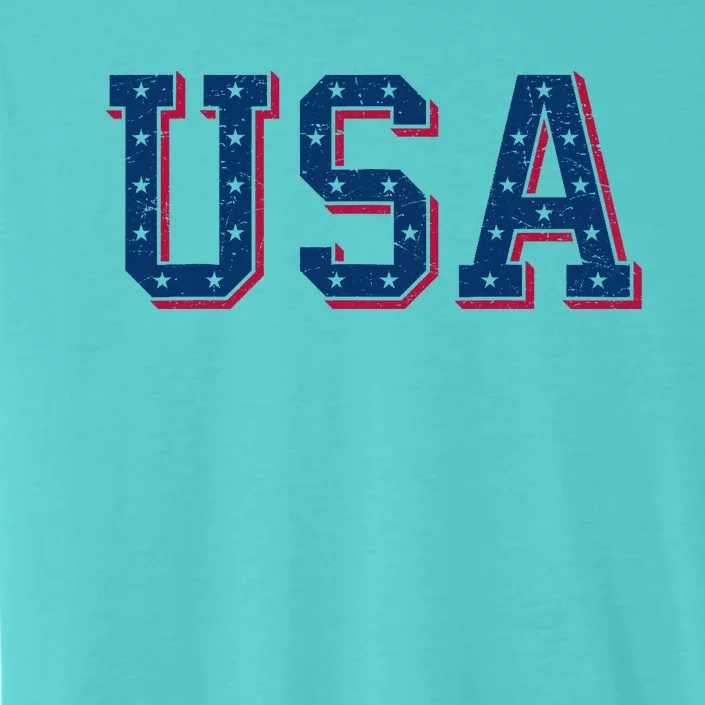 USA Cool Distressed Patriotic July 4th ChromaSoft Performance T-Shirt