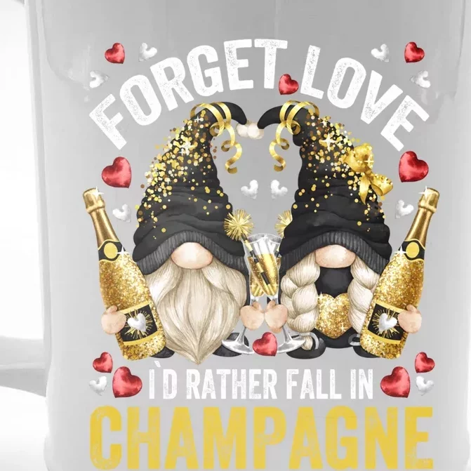 Unique Champagne Design Anti Valentines Day Gnomes Funny Gift Front & Back Beer Stein