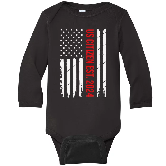 Us Citizenship Decoration American New Usa Citizen Baby Long Sleeve Bodysuit