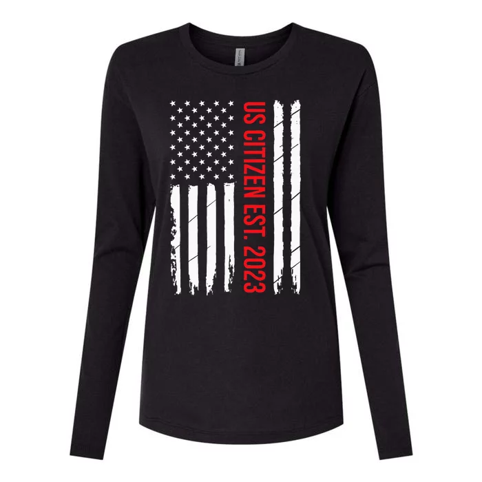 US Citizenship Decoration American New USA Citizen Womens Cotton Relaxed Long Sleeve T-Shirt