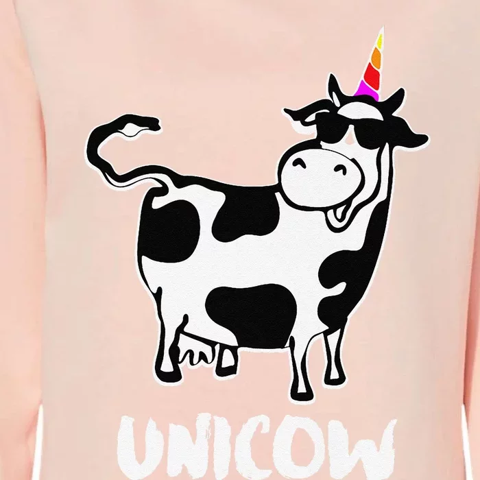 Unicow. Cute Dairy Cow Farmer Funny Cow Lover Gift Premium Womens California Wash Sweatshirt