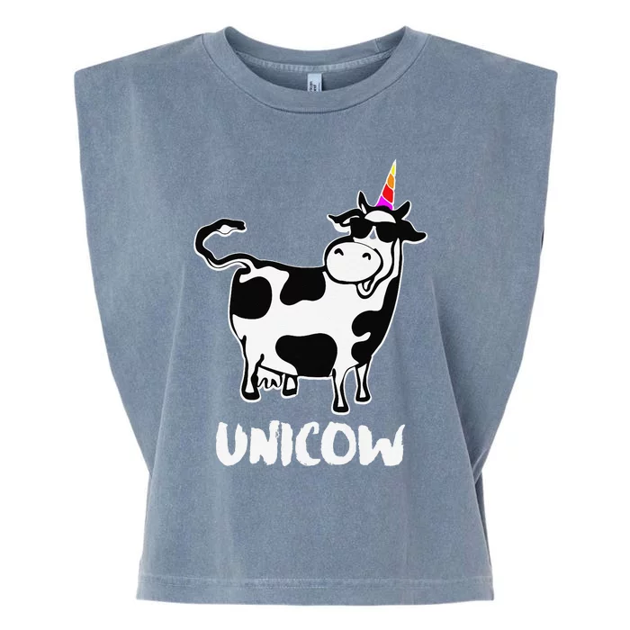 Unicow. Cute Dairy Cow Farmer Funny Cow Lover Gift Premium Garment-Dyed Women's Muscle Tee