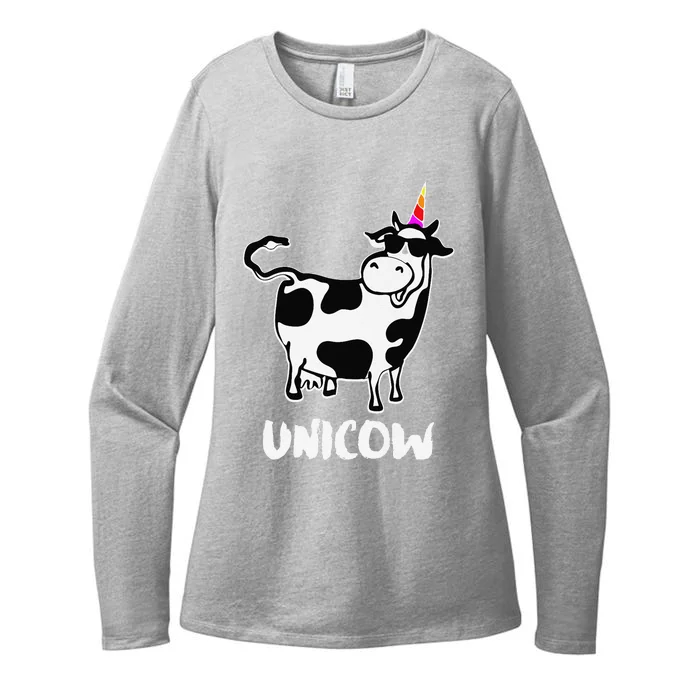 Unicow. Cute Dairy Cow Farmer Funny Cow Lover Gift Premium Womens CVC Long Sleeve Shirt