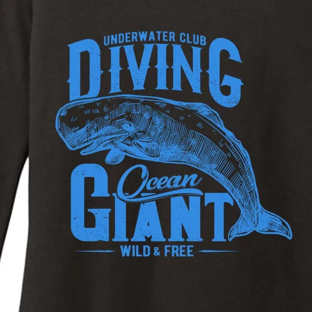 Underwater Club Diving Ocean Giant Wild And Free Womens CVC Long Sleeve Shirt