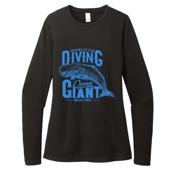 Underwater Club Diving Ocean Giant Wild And Free Womens CVC Long Sleeve Shirt