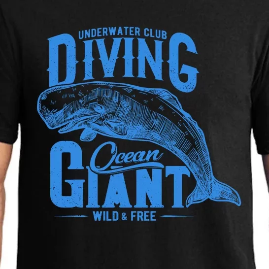 Underwater Club Diving Ocean Giant Wild And Free Pajama Set