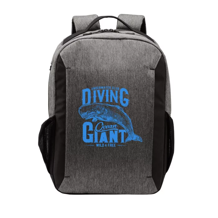 Underwater Club Diving Ocean Giant Wild And Free Vector Backpack