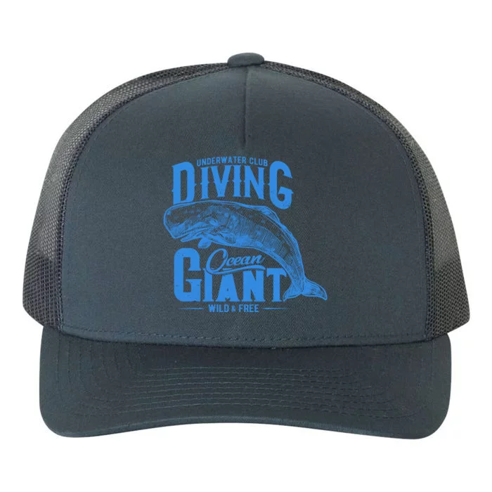 Underwater Club Diving Ocean Giant Wild And Free Yupoong Adult 5-Panel Trucker Hat