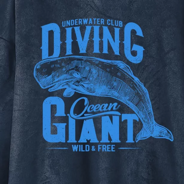 Underwater Club Diving Ocean Giant Wild And Free Hooded Wearable Blanket