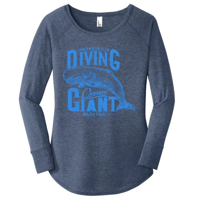 Underwater Club Diving Ocean Giant Wild And Free Women's Perfect Tri Tunic Long Sleeve Shirt