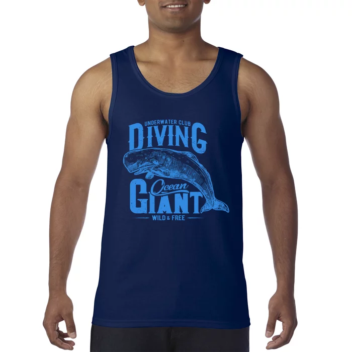 Underwater Club Diving Ocean Giant Wild And Free Tank Top