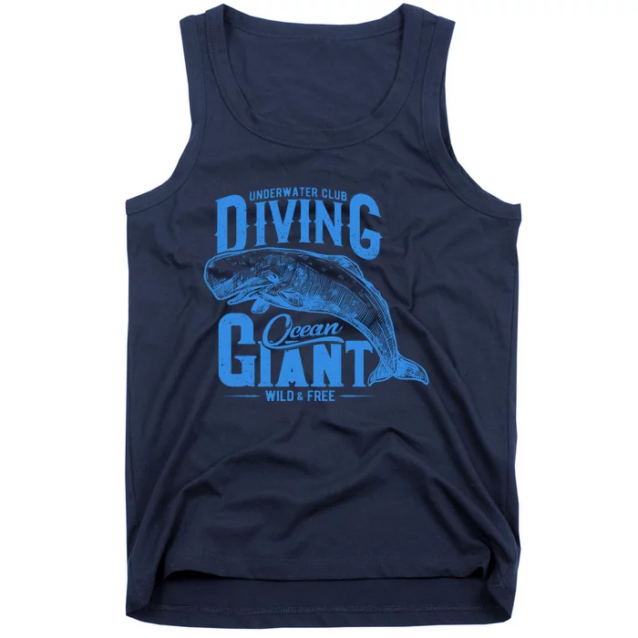 Underwater Club Diving Ocean Giant Wild And Free Tank Top