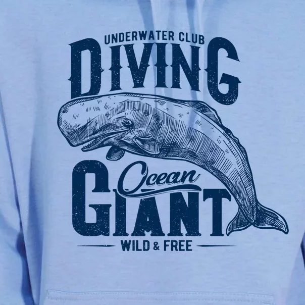 Underwater Club Diving Ocean Giant Wild And Free Unisex Surf Hoodie