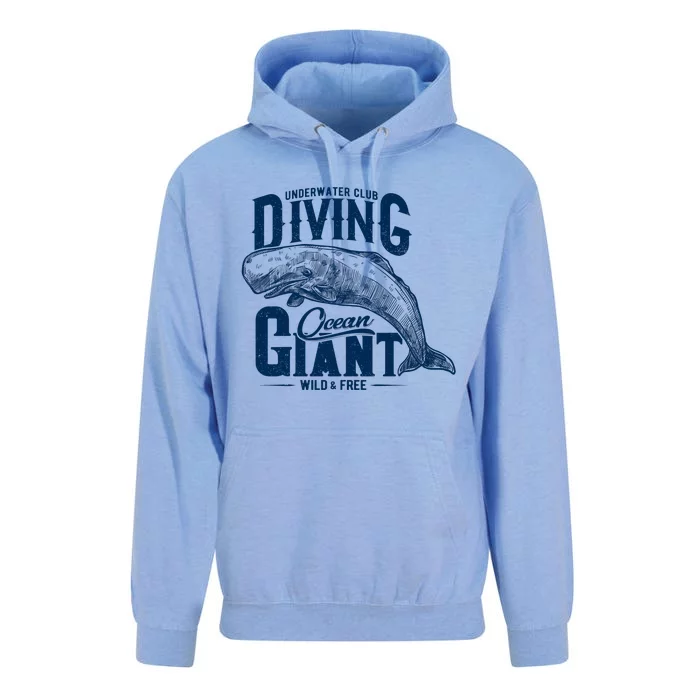 Underwater Club Diving Ocean Giant Wild And Free Unisex Surf Hoodie