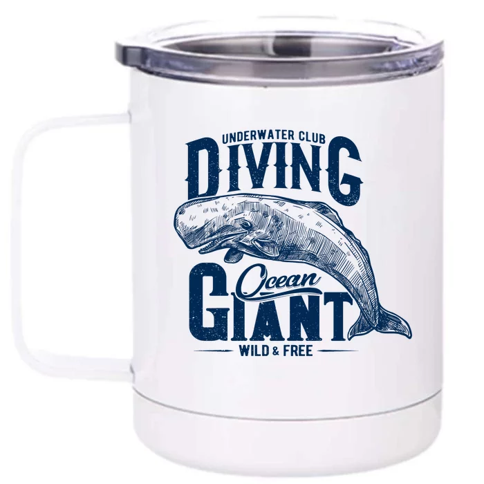 Underwater Club Diving Ocean Giant Wild And Free Front & Back 12oz Stainless Steel Tumbler Cup