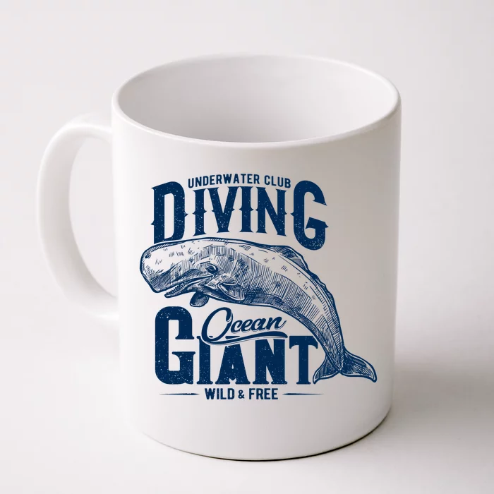 Underwater Club Diving Ocean Giant Wild And Free Front & Back Coffee Mug