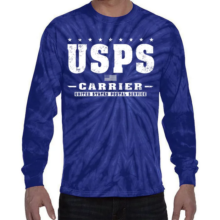 USPS Carrier Distressed Tie-Dye Long Sleeve Shirt