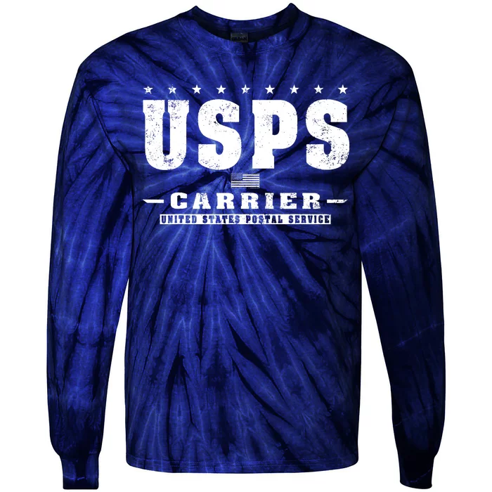 USPS Carrier Distressed Tie-Dye Long Sleeve Shirt