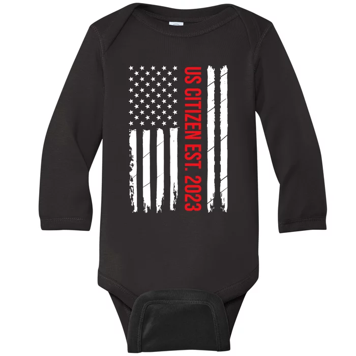 US Citizenship Decoration American New USA Citizen Baby Long Sleeve Bodysuit