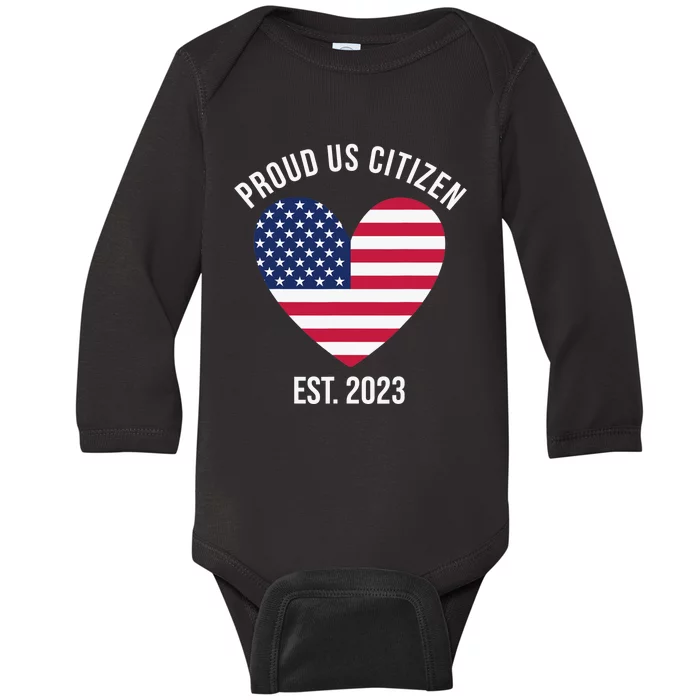 US Citizenship Decoration American New USA Citizen Baby Long Sleeve Bodysuit