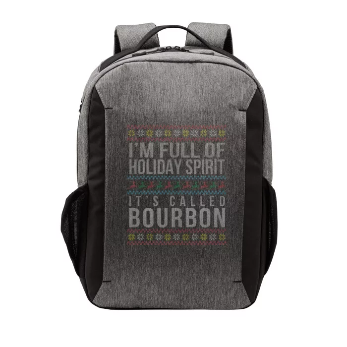 Ugly Christmas Drinking Funny Bourbon Holiday Party Vector Backpack