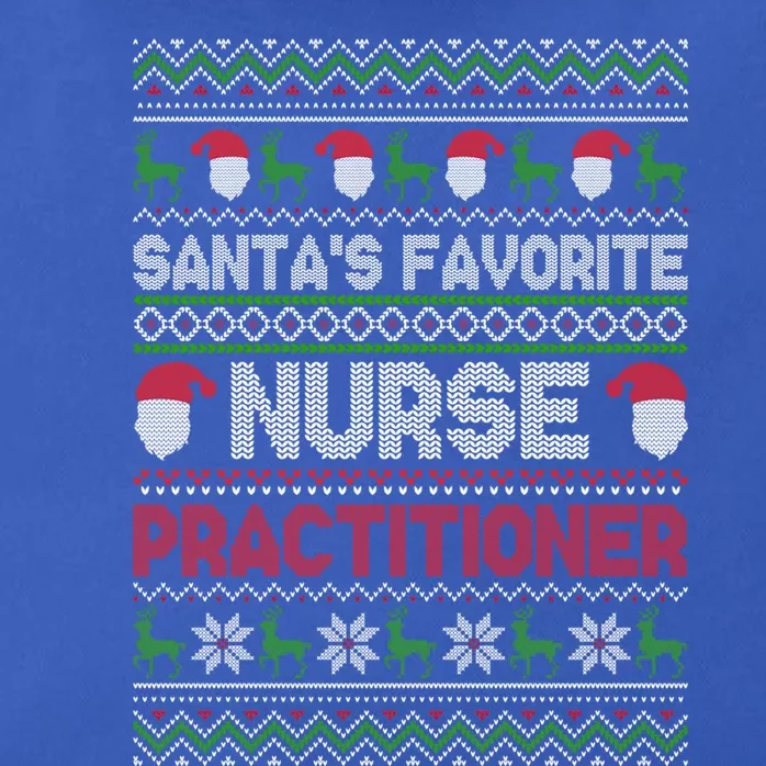 Ugly Christmas Design Santas Favorite Nurse Practitioner Gift Zip Tote Bag