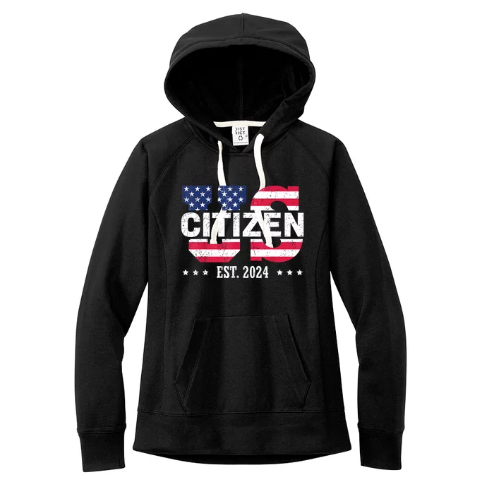 Us Citizenship Decoration American New Usa Citizen Women's Fleece Hoodie