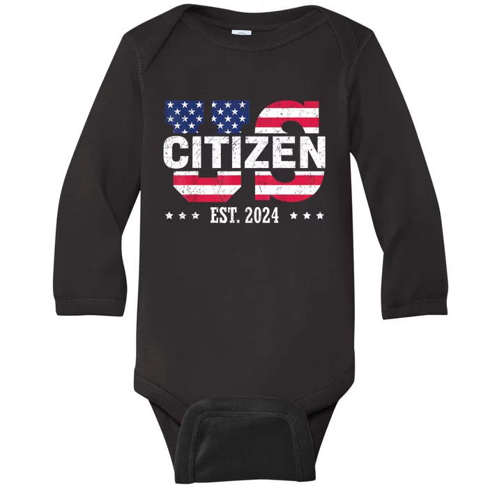 Us Citizenship Decoration American New Usa Citizen Baby Long Sleeve Bodysuit