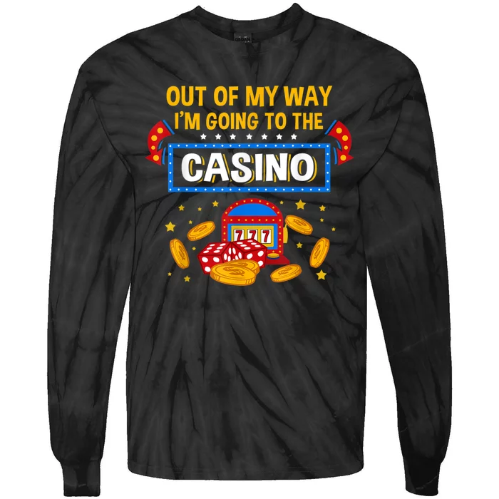 Unny Casino Design For Men Women Casino Gambler Gambling Tie-Dye Long Sleeve Shirt