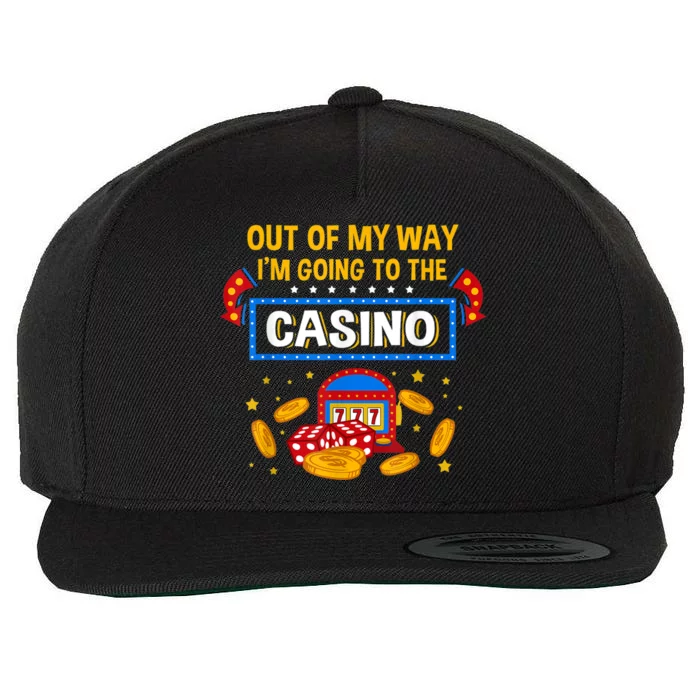 Unny Casino Design For Men Women Casino Gambler Gambling Wool Snapback Cap