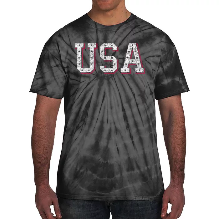 USA  Cool Distressed Patriotic July 4th Tie-Dye T-Shirt