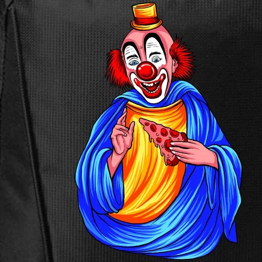 Ugly Clown Eating Pizza City Backpack