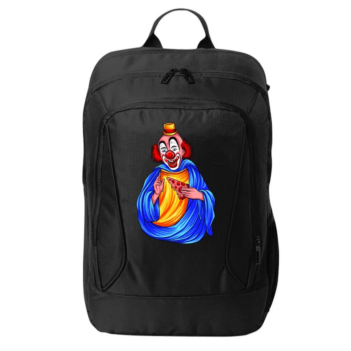 Ugly Clown Eating Pizza City Backpack