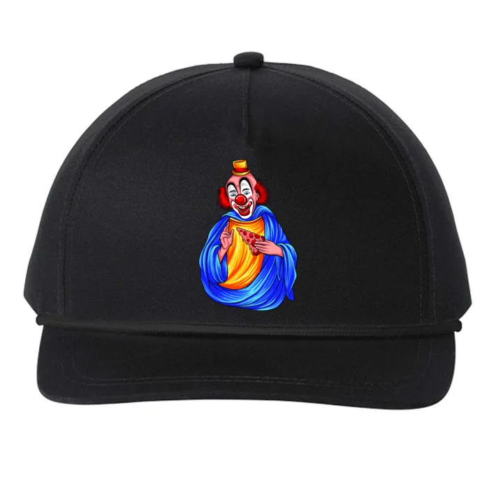 Ugly Clown Eating Pizza Snapback Five-Panel Rope Hat