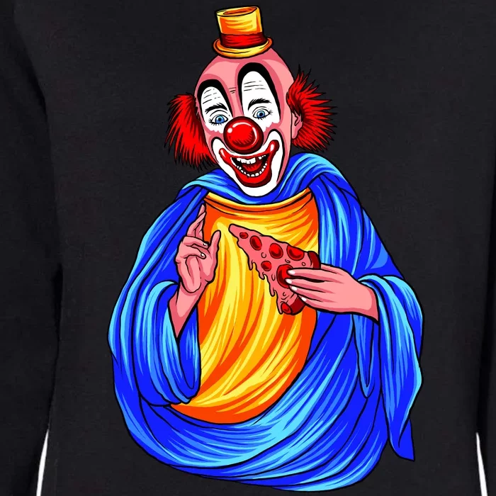 Ugly Clown Eating Pizza Womens California Wash Sweatshirt