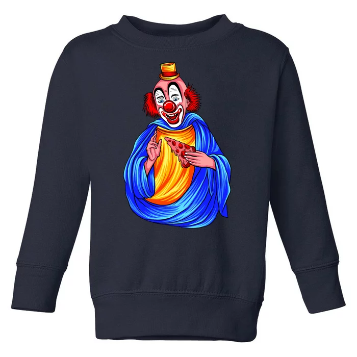 Ugly Clown Eating Pizza Toddler Sweatshirt