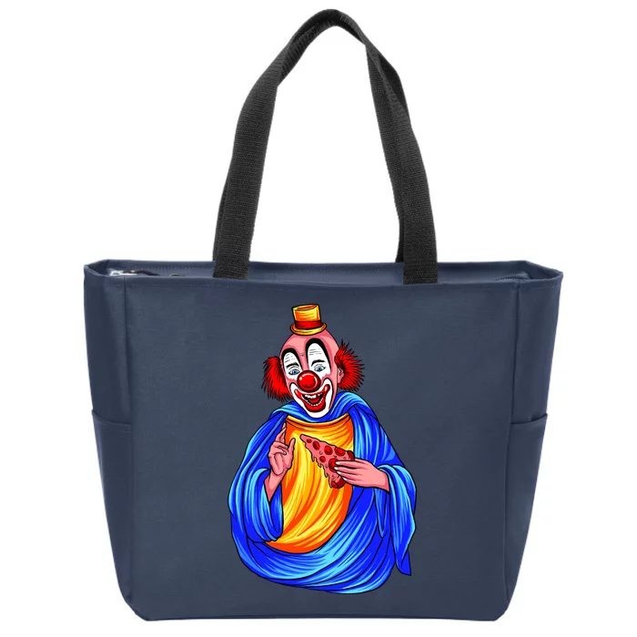 Ugly Clown Eating Pizza Zip Tote Bag