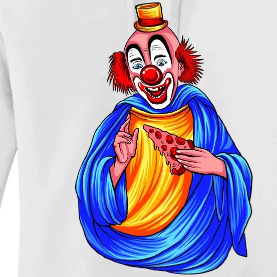 Ugly Clown Eating Pizza Women's Pullover Hoodie