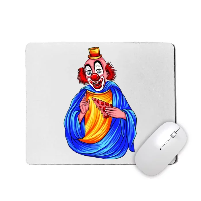 Ugly Clown Eating Pizza Mousepad