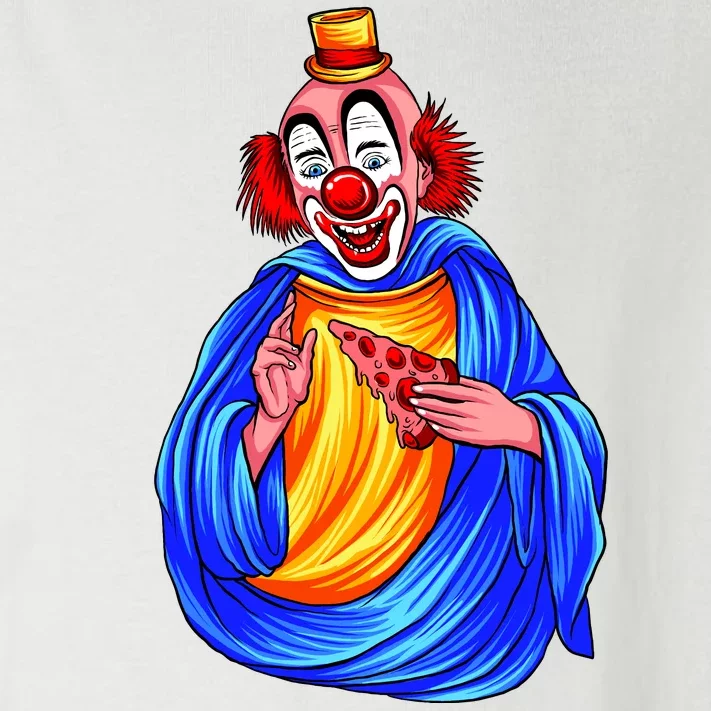 Ugly Clown Eating Pizza Toddler Long Sleeve Shirt