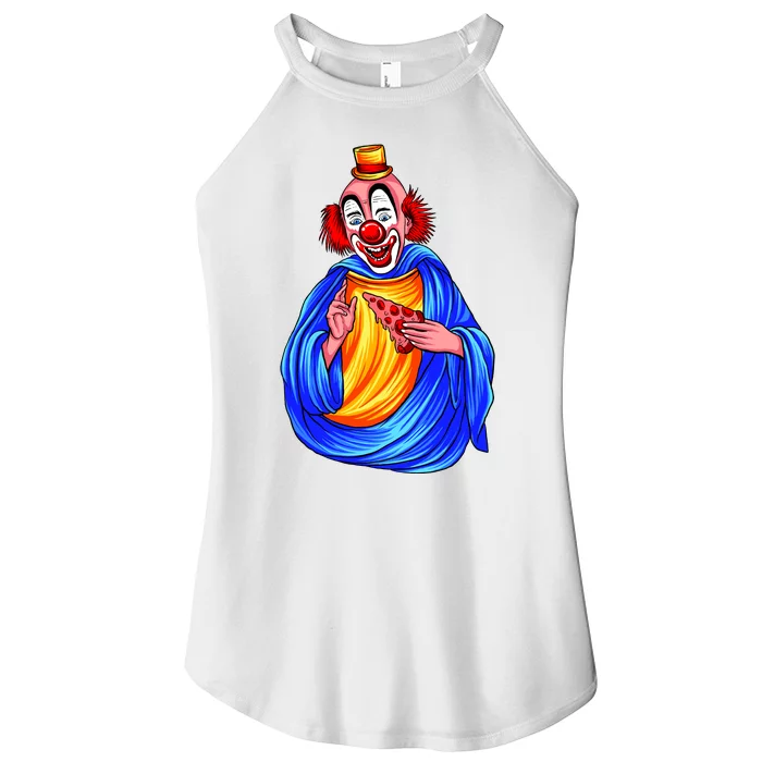 Ugly Clown Eating Pizza Women’s Perfect Tri Rocker Tank